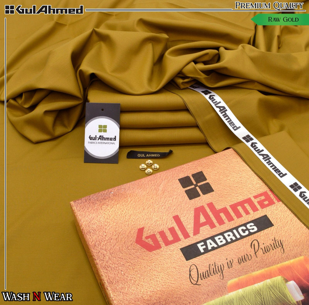 Unstitched Wash & Wear Suit (GA-COPPER GOLD)