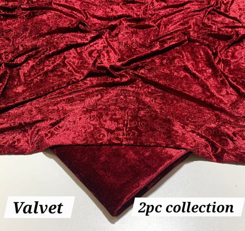 Ladies 2 PC Velvet Dress -