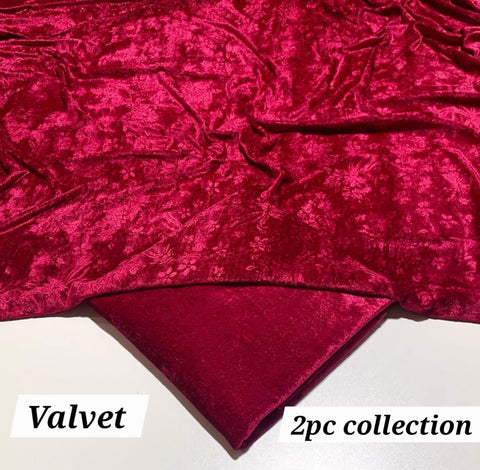 Ladies 2 PC Velvet Dress -