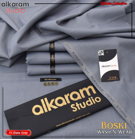Unstitched Wash & Wear Suit [Slate Grey]